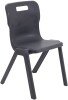 Titan One Piece Classroom Chair - (11-14 Years) 430mm Seat Height - Charcoal
