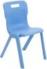 Titan One Piece Classroom Chair - (11-14 Years) 430mm Seat Height - Sky Blue