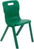 Titan One Piece Classroom Chair - (11-14 Years) 430mm Seat Height - Green