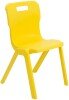 Titan One Piece Classroom Chair - (11-14 Years) 430mm Seat Height - Yellow