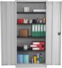 TC Talos Metal Cupboard with 4 Shelves - 1950mm High - Grey