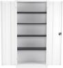 TC Talos Metal Cupboard with 4 Shelves - 1950mm High - White