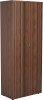 TC Double Door Cupboard with 4 Shelves - 2000mm High - Dark Walnut (8-10 Week lead time)