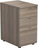 TC Desk High Pedestal 3 Drawers 600mm Deep - Grey Oak