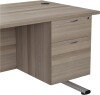 TC Fixed Pedestal 2 Drawers - Grey Oak