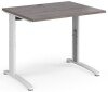 Dams TR10 Height Settable Straight Desk - 1000mm x 800mm - Grey Oak
