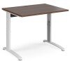 Dams TR10 Height Settable Straight Desk - 1000mm x 800mm - Walnut