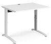 Dams TR10 Height Settable Straight Desk - 1000mm x 800mm - White