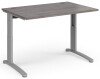 Dams TR10 Height Settable Straight Desk - 1200mm x 800mm - Grey Oak