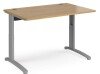 Dams TR10 Height Settable Straight Desk - 1200mm x 800mm - Oak