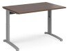 Dams TR10 Height Settable Straight Desk - 1200mm x 800mm - Walnut