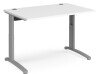 Dams TR10 Height Settable Straight Desk - 1200mm x 800mm - White