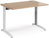 Dams TR10 Height Settable Straight Desk - 1200mm x 800mm