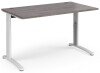 Dams TR10 Height Settable Straight Desk - 1400mm x 800mm - Grey Oak