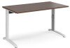 Dams TR10 Height Settable Straight Desk - 1400mm x 800mm - Walnut