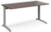 Dams TR10 Height Settable Straight Desk - 1600mm x 800mm - Walnut