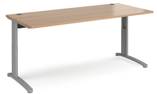 Dams TR10 Height Settable Straight Desk - 1800mm x 800mm - Beech