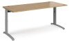 Dams TR10 Height Settable Straight Desk - 1800mm x 800mm - Oak