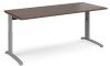 Dams TR10 Height Settable Straight Desk - 1800mm x 800mm - Walnut