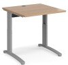 Dams TR10 Height Settable Straight Desk - 800mm x 800mm - Beech