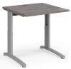 Dams TR10 Height Settable Straight Desk - 800mm x 800mm - Grey Oak