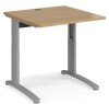 Dams TR10 Height Settable Straight Desk - 800mm x 800mm - Oak
