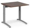 Dams TR10 Height Settable Straight Desk - 800mm x 800mm - Walnut