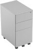 TC Talos - 3 Drawer Pedestal, Narrow, Under Desk, Steel - Silver