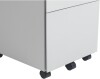 TC Talos - 3 Drawer Pedestal, Narrow, Under Desk, Steel - White