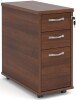 Gentoo Tall 3 Drawer Narrow Pedestal 630 x 300 x 600mm - Walnut