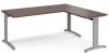 Dams TR10 Desk 1800mm X 800mm With 800mm Return Desk - Walnut