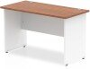 Dynamic Impulse Two-Tone Rectangular Desk with Panel End Legs - 800mm x 600mm - Walnut