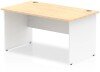 Dynamic Impulse Two-Tone Rectangular Desk with Panel End Legs - 1400mm x 800mm - Maple