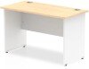 Dynamic Impulse Two-Tone Rectangular Desk with Panel End Legs - 800mm x 600mm - Maple