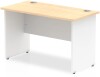 Dynamic Impulse Two-Tone Rectangular Desk with Panel End Legs - 1000mm x 600mm - Maple