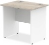 Dynamic Impulse Two-Tone Rectangular Desk with Panel End Legs - 800mm x 600mm - Grey Oak