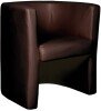 Nautilus Milano Leather Faced Tub Chair - Brown