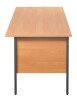 TC Eco 18 Rectangular Desk with Straight Legs and 3 Drawer Fixed Pedestal - 1800mm x 750mm