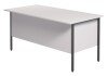 TC Eco 18 Rectangular Desk with Straight Legs and 3 Drawer Fixed Pedestal - 1500mm x 750mm - White