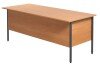 TC Eco 18 Rectangular Desk with Straight Legs and 3 Drawer Fixed Pedestal - 1800mm x 750mm