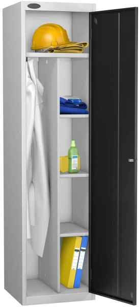 Probe Uniform Single Steel Locker - 1780 x 460 x 460mm - Black (RAL 9004)