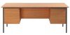 TC Eco 18 Rectangular Desk with Straight Legs, 2 and 3 Drawer Fixed Pedestals - 1800mm x 750mm