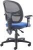 Dams Jota Mesh Back Adjustable Arms Operator Chair - Blue