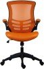 TC Marlos Mesh Back Chair with Folding Arms - Orange