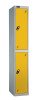 Probe Two Door Single Nest Steel Locker - 1780 x 305 x 460mm - Yellow (RAL 1004)