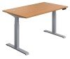 TC Economy Height Adjustable Desk with I-Frame Legs - 1200mm x 800mm - Nova Oak