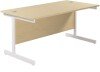 TC Single Upright Rectangular Desk with Single Cantilever Legs - 1800mm x 800mm - Maple (8-10 Week lead time)