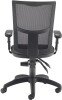 TC Calypso II Mesh Chair With Adjustable Arms - Charcoal