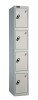 Probe 4 Door Single Steel Locker - 1780 x 460 x 460mmm - Silver (RAL 9006)