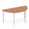 Dynamic Impulse Box Leg Semi-Circle Table - Walnut